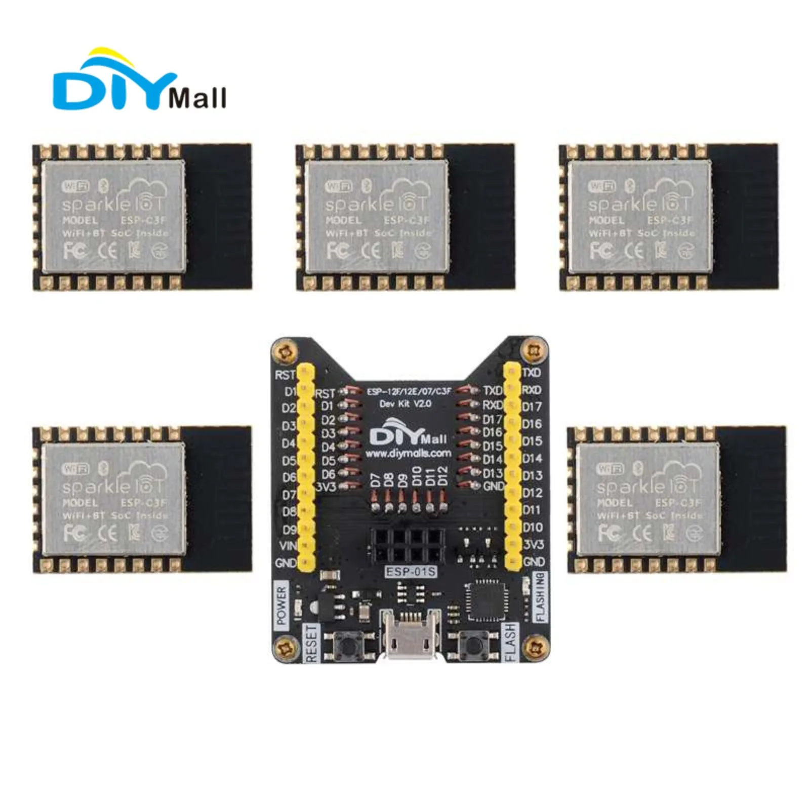 Esp8266 - ESP32-C3F WiFi+BT Modülü 32-bit RISC-V Tek
