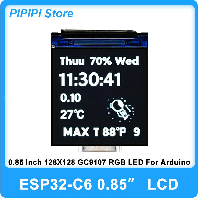 Esp32 Wifi Bluetooth Module - ESP32 C6 0.85 İnç 128X128 IPS
