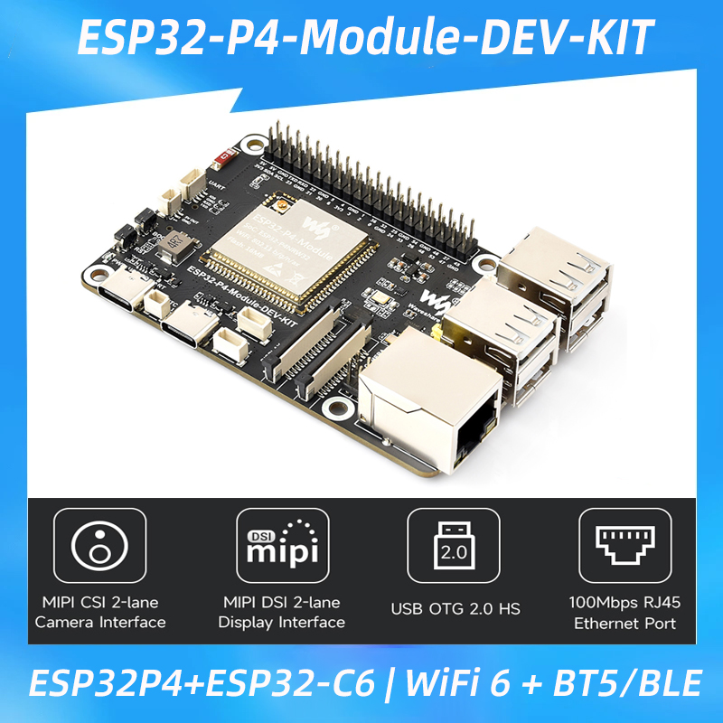 Esp32 P4 - ESP32-P4 + ESP32-C6 Geliştirme Kartı, WiFi