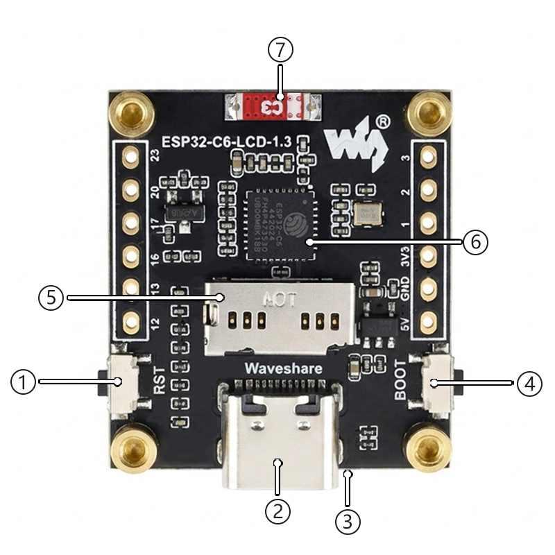 ESP32-C6 LCD Geliştirme Kartı  - Esp32 C6 incelemesi ve fiyatı